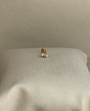 Labret mini abelha titânio