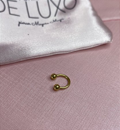 Ferradura aço pvd gold