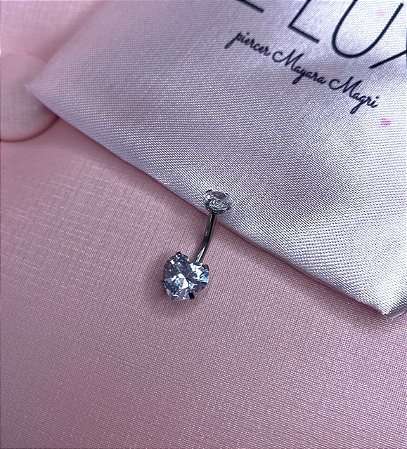 Piercing coração umbigo plus