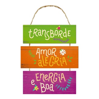 Placa Decorativa Transborde Amor (25x42cm)