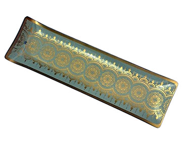 Incensário Régua Mandalas em Vidro (22cm)