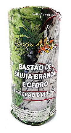 Bastão de Sálvia Branca e Cedro (25g)