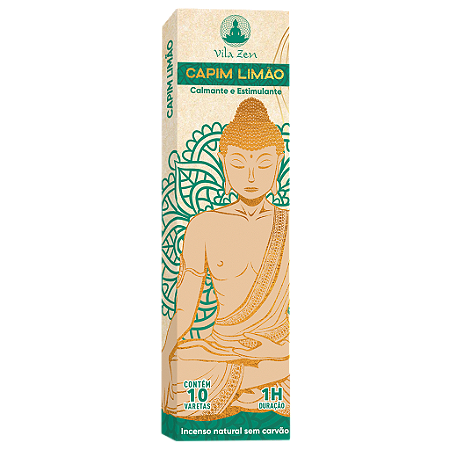 Incenso Natural Capim Limão Sem Carvão (Calmante e Estimulante)