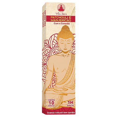 Incenso Natural Patchouli e Manjericão Sem Carvão (Cura e Conexão)