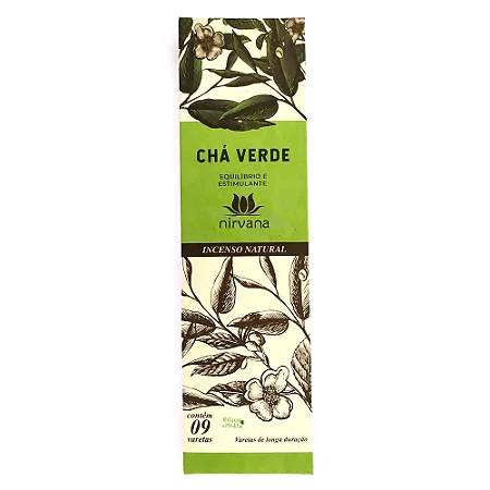 Incenso Natural Chá Verde 100% Natural (9 Varetas)