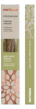 Incenso Premium Palo Santo, Olíbano e Mirra (5 Varetas)