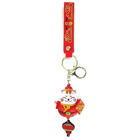 Chaveiro Gato Manekineko da Prosperidade (14cm)