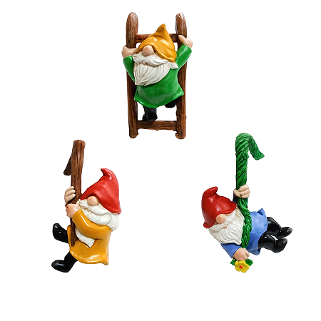 Kit com Duendes de Jardim para Pendurar (7cm)