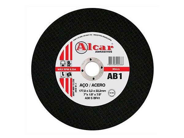 Disco de Corte de Aço AB1 Alcar