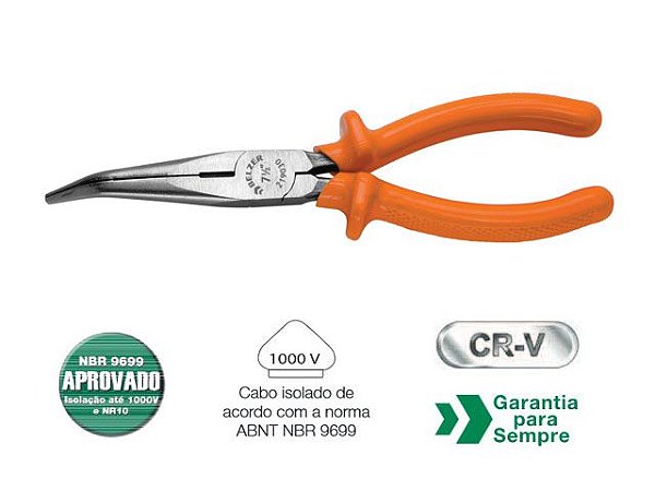 Alicate Bico Curvo 1/2' Cana 7.1/2' 2109030BBR Belzer