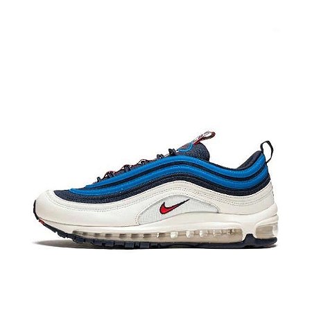 Tenis Nike Air Max 97 Branco/Azul - GOLD OUTLET