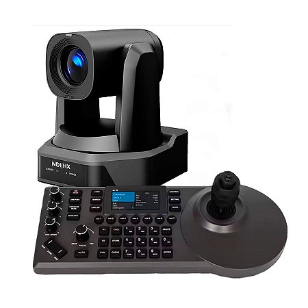 Kit com 1 Câmera RP PTZ Full HD 1080p 30x (SDI-3G/HDMI/NDI/POE/IP/USB) AI Tracking e Controladora