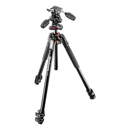 Manfrotto MK190XPRO3-3W Tripé de Alumínio com Cabeça Pan/Tilt 3-Way