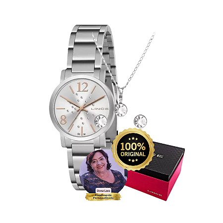 Kit Relógio Feminino Lince Original - LRM4718L KP20
