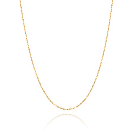 Gargantilha Rommanel banhada a ouro 18k fio cadeado 531638