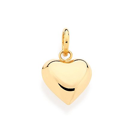 Pingente banhado a ouro 18k coração liso  540870