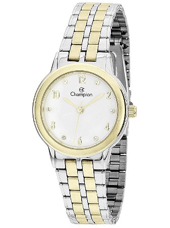 Relógio Champion Original Social Caixa Metal Pulseira Aço CN28320S