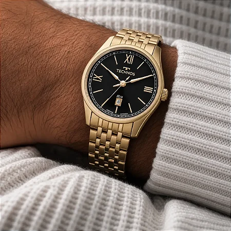 Relógio Masculino Technos Dourado Executive - 2115TZJ/1H