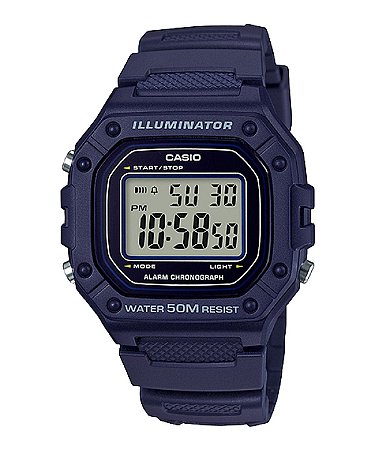 Relógio Casio Digital Azul W-218H-2AVDF
