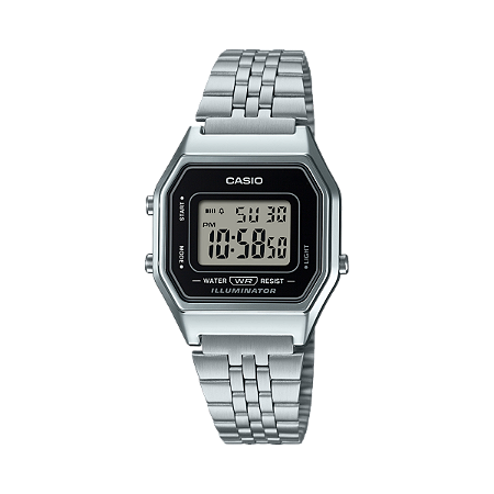 Relógio Casio Vintage Digital Prata LA680WA-1DF