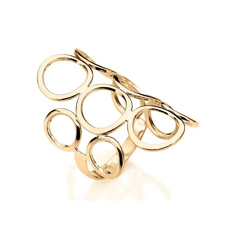 ANEL ROMMANEL FOLHEADO A OURO -  511048