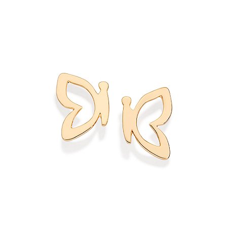 Brinco Rommanel Borboleta Ouro 18K