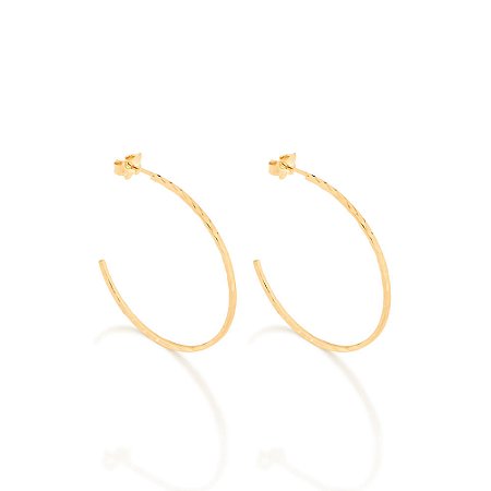 Brinco Rommanel Meia Argola Ouro 18K