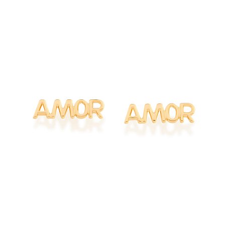 Brinco Rommanel Amor Ouro 18K