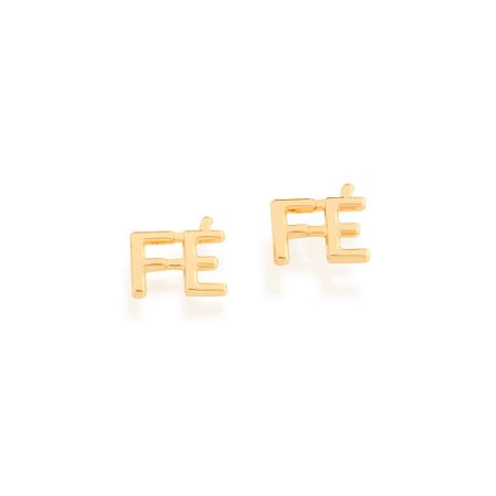 Brinco Rommanel Fé Ouro 18K