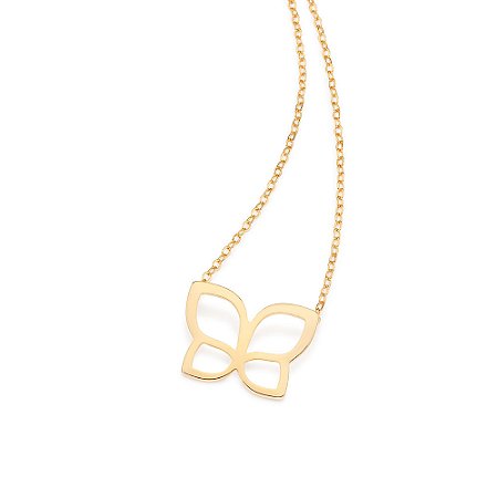 Gargantilha Rommanel com Pingente Logo Ouro 18K