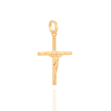 Pingente Rommanel Cruz com Cristo Ouro 18K