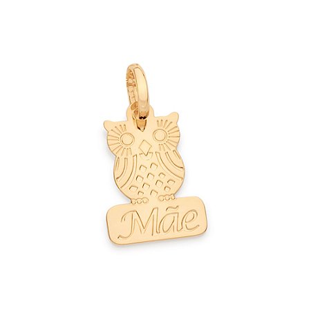 Pingente Rommanel Mãe Coruja Ouro 18K