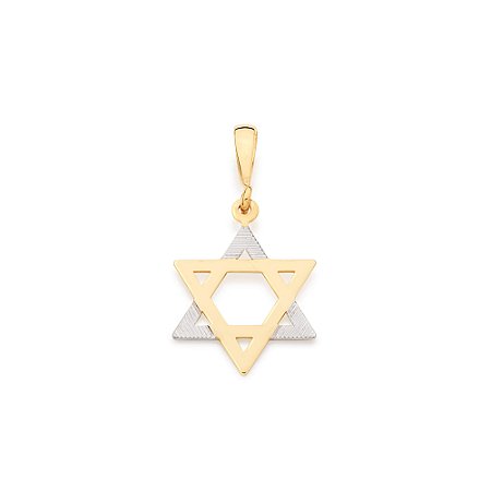 Pingente Rommanel Estrela de Davi Ouro 18K