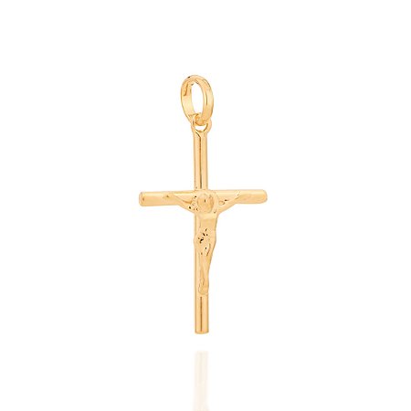 Pingente Rommanel Cruz com Cristo Ouro 18K