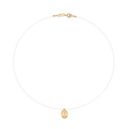 Gargantilha Rommanel Fio Nylon com Nossa Senhora de Ouro 18K