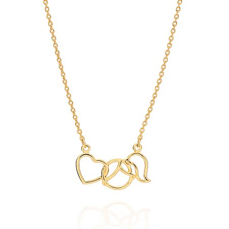 Gargantilha Rommanel Amor Conectado Ouro 18K