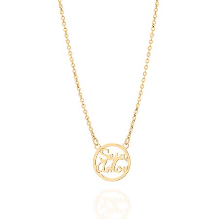 Gargantilha Rommanel Seja Amor Ouro 18K