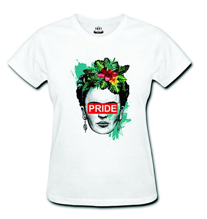 Camiseta baby look femnina Pride Frida tumbir
