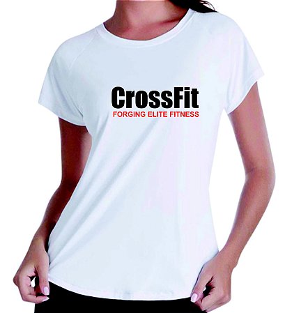 Camiseta baby look feminina Crossfit elite fitness