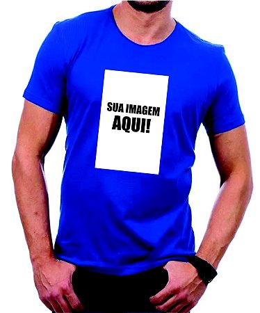 Camiseta colorida personalizada com sua imagem - Veja descrição!