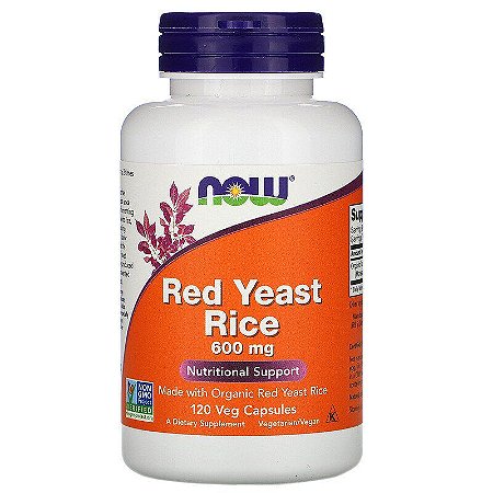 Red Yeast Rice 600Mg (120 Veg Capsules) Now Foods