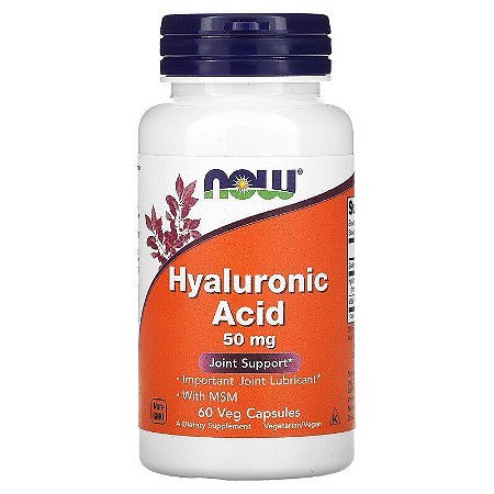 Hyaluronic Acid 50mg Strength (60 Capsulas) - Now Foods