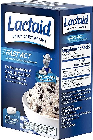 Lactaid Fast Act (60 Caps) Lactase