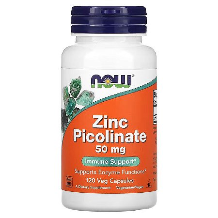 Picolinato de Zinco 50 mg 120 Cáps - Now Foods