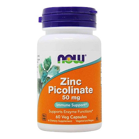 Picolinato de Zinco 50 mg 60 Cáps - Now Foods