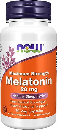 Melatonina 20mg 90caps Maximum Strength - Now Foods