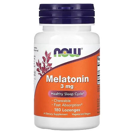 Melatonina 3mg (180 caps) - Now Foods