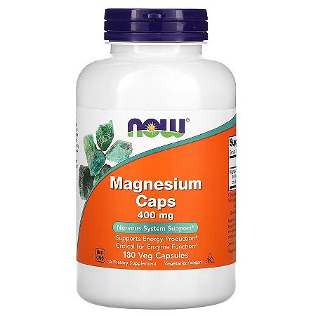 Magnesium 400 mg 180 Veg Capsules - Now Foods