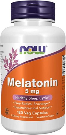 Melatonina 5mg - Now Foods (180 cápsulas)