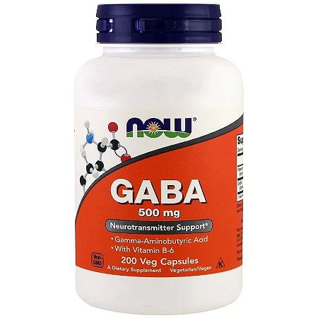Gaba 500 mg 200 Veg Capsulas - Now Foods